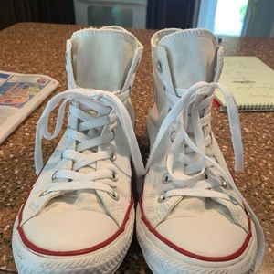 High Top White Converse women’s 8